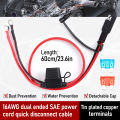 Double SAE Quick Release Cable Adapter Extension Solar Cable SAE to O-ring Connector Extension Cable for Battery Charger Maintai. 