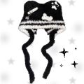 Women’s Gothic Harajuku Punk Lolita Y2K Spicy Girls Original Subculture Bear Hat Cute Little Bone Cross Star Wings Wool Hats.