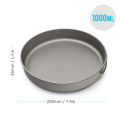 750ml/1000ml Ultralight Titanium Frypan Outdoor Camping Hiking Tableware Cookware Picnic Cooking Frying Pan 2023.