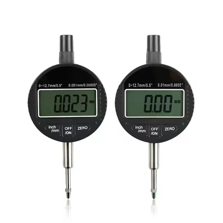 Digital dial gauge, 0-12.7/25.4mm range indicator, 0.01mm/0.005"， 0 ...