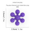 Children's 3D snowflake flake plum blossom building block rotatable toy. 