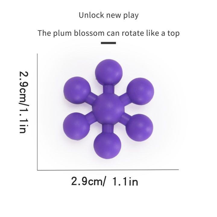 Children's%203D%20snowflake%20flake%20plum%20blossom%20building%20block%20rotatable%20toy%20-%20Image%206