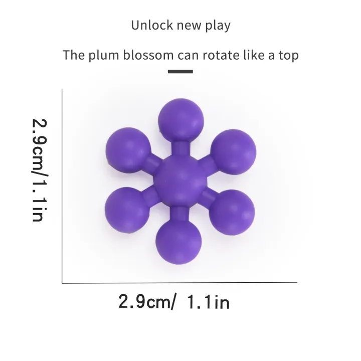 Children's%203D%20snowflake%20flake%20plum%20blossom%20building%20block%20rotatable%20toy%20-%20Image%206