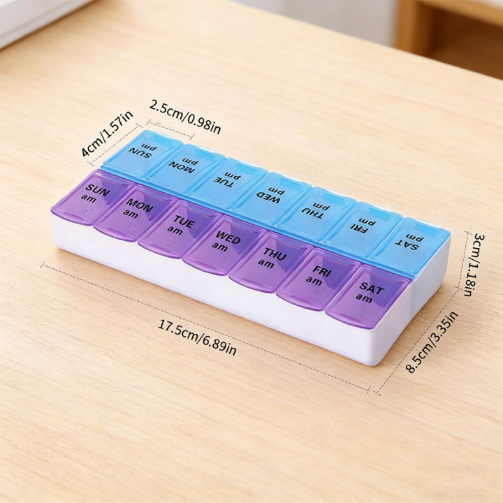 14%20Compartments%20Independent%20Pill%20Case%20Portable%20Medicine%20Box%20Home%20Office%20Travel%20Accessories%20-%20Image%202