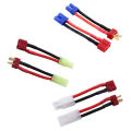 2Pcs 14awg/18awg  4cm Deans T Plug Male Female to Tamiya  EC2 Mini Tamiya Male Female Connector Adaptor Plug for Rc Battery ESC. 