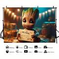 G-groot Decoration Background Photography Party Bedroom Living Room Decoration Shooting Background Cloth Tapestry Flag. 