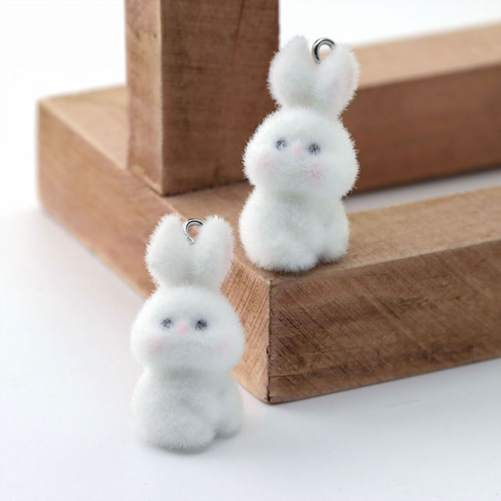 3/6Pcs%203D%20Flocking%20Rabbit%20Resin%20Charms%20Cute%20Rabbit%20Animal%20Pendant%20for%20Earrings%20Keychain%20Making%20DIY%20Jewelry%20s%20Mixed%20Color%20%EF%BB%BF%20-%20Image%205