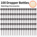 100Pcs+10 Accessories 1ml Glass Refillable Perfume Sample with 100 Dropper Bottles, 10 0.5ml Pipettes. 