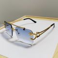 1/2/3 pairs/Fashionable Golden Tiger Head Sunglasses Square Frameless Sharp Edge Sunglasses Cool Men's and Women's Glasses. 