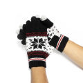 Fashion Snowflake Winter Knitted Gloves Unisex Adult Warm Touch Screen Glove for Men & Women. 