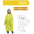 1pc Black Adult Hooded Long Raincoat Men Women Poncho Waterproof Jacket Impermeable Over Coat For Outdoor Hiking Travel Fishing.