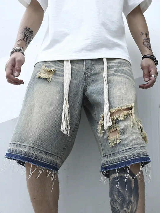 Men%20Summer%20Stretchy%20Denim%20Jeans%20Shorts%20For%20Men%20Cargo%20Casual%20Wide%20Leg%20Elastic%20Waist%20Ripped%20Cargo%20Baggy%20Shorts%20Y2k%20Streetwear%20Pant%20-%20Image%204