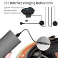 1/2Pcs Motorcycle Helmet Bluetooth Intercom Headset Wireless Interphone Intercomunicador Moto Waterproof HandsfreeCall Headphone. 