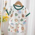 Short sleeve sets and bamboo fiber shorts for boys and girls. 