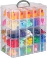 Premium Jewelry Organizer Box 5 layers 40 sections Multipurpose Stackable Box (Dimension length 9 Inches , width 6.5 Inches, height 8.5 Inches). 