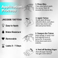 Red personalized design "Love" ink waterproof tattoo sticker, for role-playing, parties, body art decoration, lasts 3-7 days. 