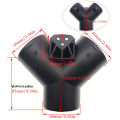 60/75mm Car Heater Air Vent Ducting Y Branch Heater Exhaust Connector W/Regulating Valve Flap for Webasto Diesel Parking Heater. 