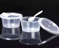 100 Pcs One Time Plastic Cup With Lid & Spoons , Firni, Doi, Yogard, Curd,80-90 ml cup. 