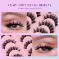 GROINNEYA Natural Long 10 Pairs 3D Mink False Eyelashes Fake Lashes Makeup Kit Mink Lashes Cat Eye lashes Short Eyelashes. 