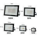 LED Flood Light Spotlight AC220V 100W 50W IP66 Waterproof LED Black Shell Garden Street Gate Wall Floodlights. 
