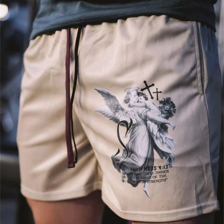 Y2K%20Christian%20Angel%20Cross%20Print%20Gym%20Shorts%20for%20Men%20Active%20Track%20Shorts%20with%20Pockets%20Athletic%20Workout%20Training%20Running%20Jogging%20-%20Image%204