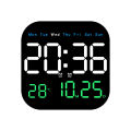 Digital Wall Clocks Temperature Date Week Dispaly Electronic Table Clock 12/24H Wall-mounted LED Alarm Clock Remote Control. 
