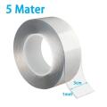 5m Nano Tape (Double Sided Washable Silicone Transparent Tape) Water Proof Nano Adhesive Tape. 