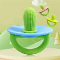 Silicone Teether Ring, Pacifier Type Teething Tool, Soft Molar Stick with Massage Dot.
