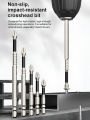 Black strong magnetic suction impact bit set hand drill high hardness  head hand drill bit. 