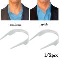 2/1pcs Collar Support Brace Adjustable Embedded Shirt Collar Clips Invisible Suits Neckline Insert Enhancer for Men Women.