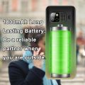 MKTEL OYE 3 Feature Phone 1.77inch Display 1800mAh Dual SIM Dual Standby MP3 MP4 FM Radio with Strong Torch Senior Phone. 