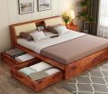Walken Sheesham Wood Bed with Full Drawer Storage (King Size,) URBUN furniture. 