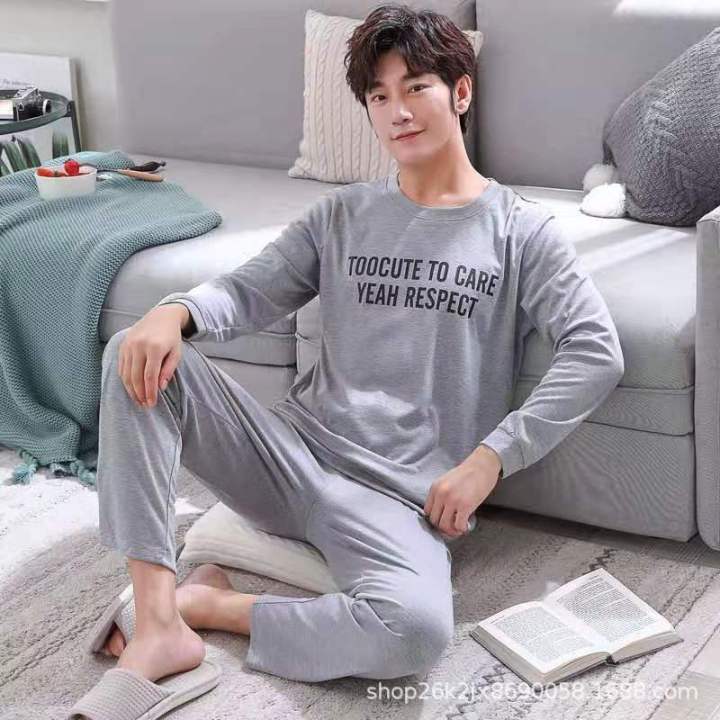2%20Sets%20of%20Men%20Pajamas%20Set%20of%20Long-Sleeved%20Long%20Trousers%20Students%20Sleepwear%20Homewear%20Cartoon%20O-Neck%20Striped%20Nightwear%20Loungewear%20-%20Image%204