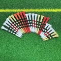50 Pcs Bamboo Golf Tees 2-3/4'' 3-1/4" More Durable Stable Black Red stripes Ball Tee Dropshipping. 
