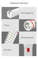 DP Portable Rechargeable LED Torch Flashlight Emergency Light DP-9029C. 
