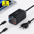 Baseus 65W GaN Charger Desktop Fast Charger 4 in 1 Laptop Phone Charger Adapter For iPhone 15 14 13 Pro Max .