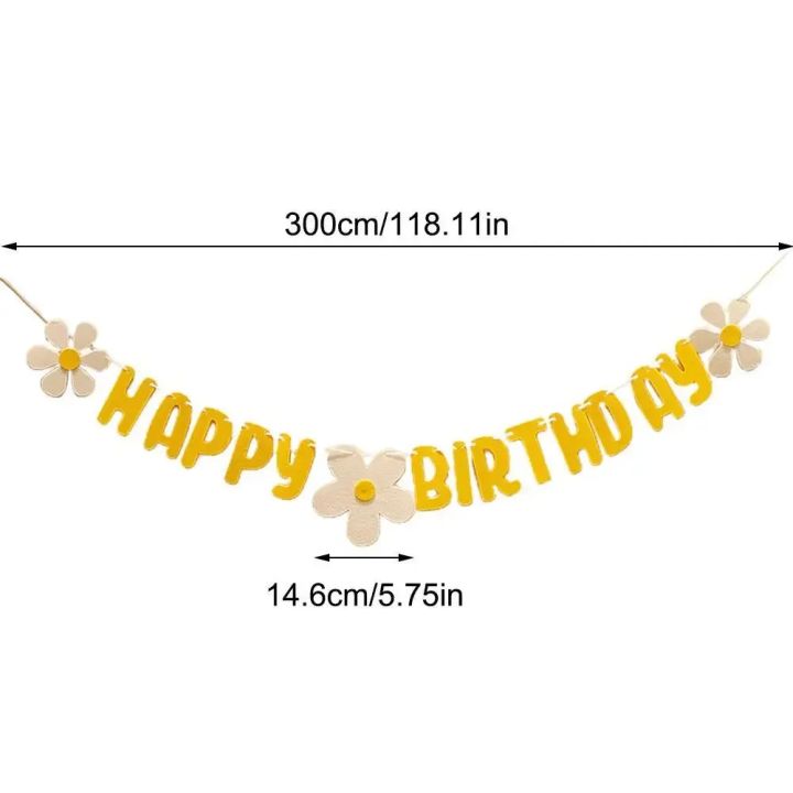 New%20Baby%20Shower%20Daisy%20Happy%20Birthday%20Banner%20White%20Flower%20Birthday%20Sign%20Garland%20Decoration%20Happy%20Daisy%20Flag%20Yellow%20Flower%20Party%20-%20Image%203
