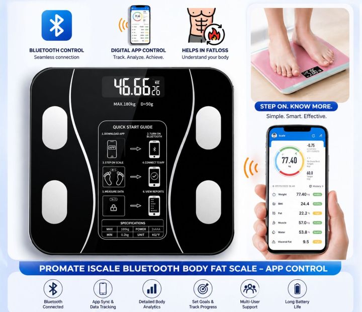 180 Kg Digital Weight Machine with Bluetooth - Image 2