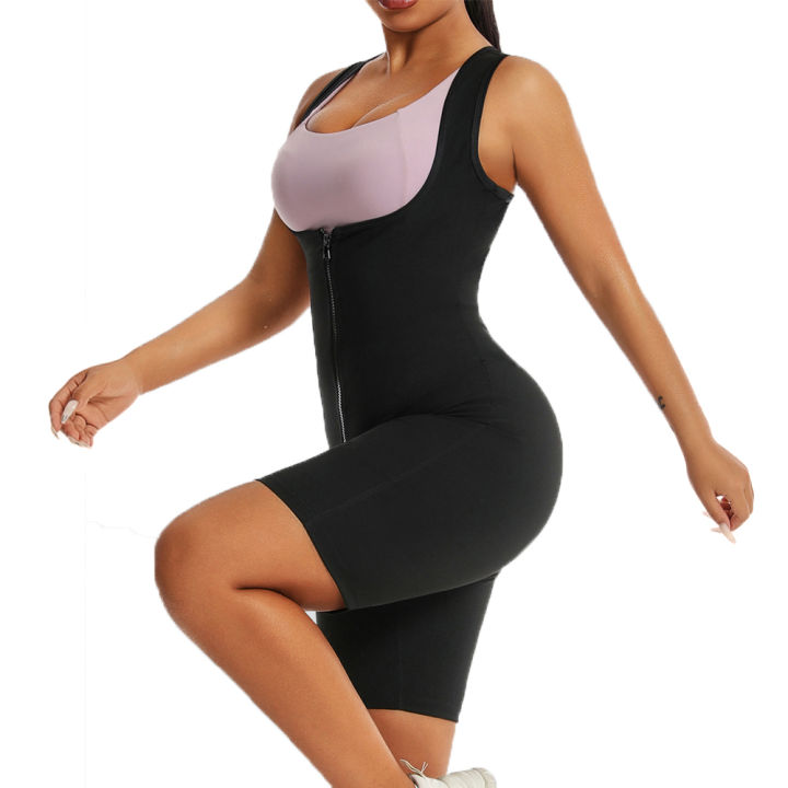 Women%20Hot%20Thermo%20Sauna%20Bodysuit%20One%20Piece%20Jumpsuit%20Shapewear%20Fitness%20Workout%20Sweating%20Bodysuit%20Body%20Shaper%20Thigh%20Trimmer%20Shorts%20-%20Image%202