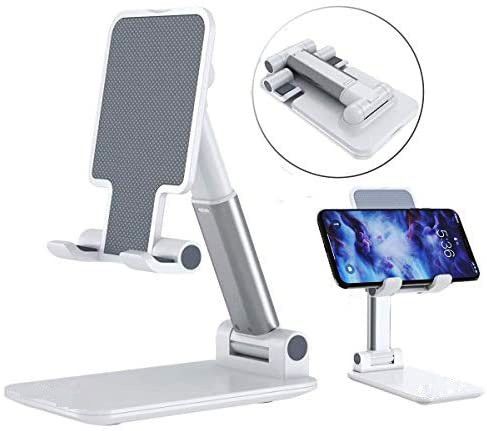 Cell Phone Stand, YOSHINE Upgraded Phone Stand for Desk, Adjustable Tablet Stand, Foldable Portable  Phone Holder, Cradle, Dock for All iPhone Smartphones and iPad Tablets