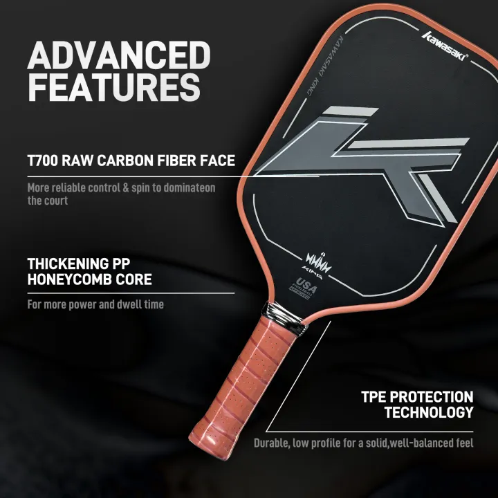 Kawasaki%20T700%20Carbon%20Fiber%20pickleball%20paddle%20Certified%20by%20USA%20PICKLEBALL%20King%20Series%20pickleball%20-%20Image%203