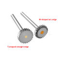T-Shaped  Steel Grinding Head With 3mm Handle Hard Alloy Rotary File Woodworking Metal Carving Slotting Milling Cutter. 