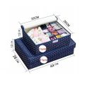 16 in 1 Foldable Socks & Bra Drawer Organizer, 24 Cells Foldable Storage Box, Closet Organizer for Underwear, Socks, Bra, and. 