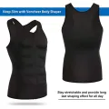 Men's Slimming Modeling Strap Belt Slimming Corset Vest Compression Shapewear Slim Three-breasted Top Fat Burning Vest. 