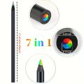 12PCS Rainbow Pencil Colorful Pencil 7-Color Wood Colorful Black Wood Painting Supplies Christmas Halloween Black Friday Gift. 