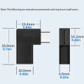 90 Degree Lighting To Type C Adapter 3A Fast Charging IOS Female to Type-C Male Connector For IPhone 15 14 13 Pro IPad Converter.