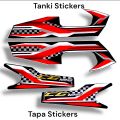 Bike Sticker 125 Tanki tapa/4piece Sticker for Honda 125 2 piece for tapa and 2 piece for Tanki/Bike sticker 125/Sticker for bike Honda 125 Motorcycle/Sticker for Tanki tapa 125/bike decoration accessories/125 sticker for tanky tapy/125 Sticker kit black. 