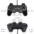 UCOM USB Gamepad/Joystick/Wired Controller for PC with dual vibration motor & dual analog key & 1.8 meter cable. 