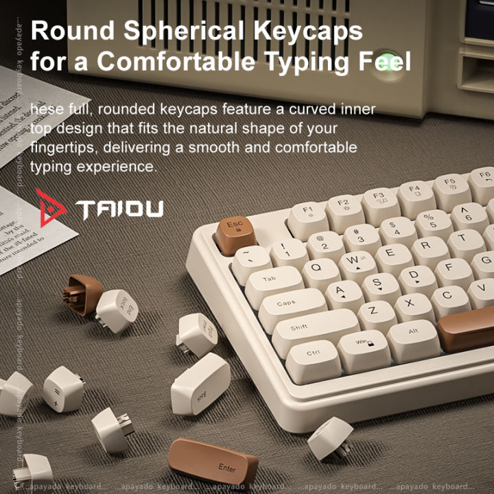 Spherical Computer Keyboard Esports & Office Wired Keyboard 82 Keys Compact Layout RGB Backlit ...