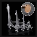 Pack of 2, easal display stand for resin plate , 4, 5.25, 7 and 8.5 inches , acrylic easal stands for plates, art pieces and certificates (2 pieces /stands). 